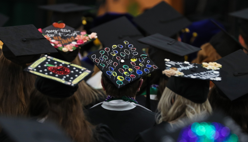 Decorated cap at graduation