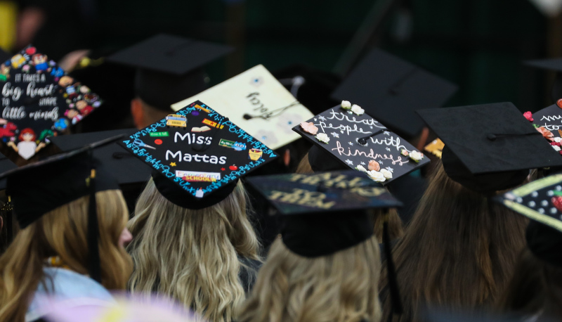 Decorated cap at graduation