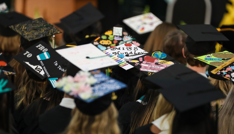 Decorated cap at graduation