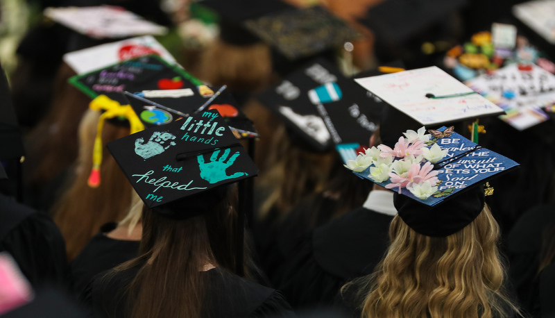 Decorated cap at graduation