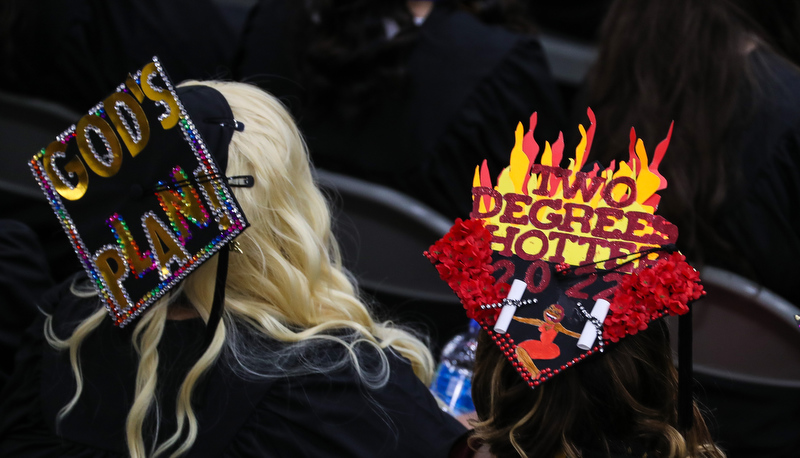 Decorated cap at graduation