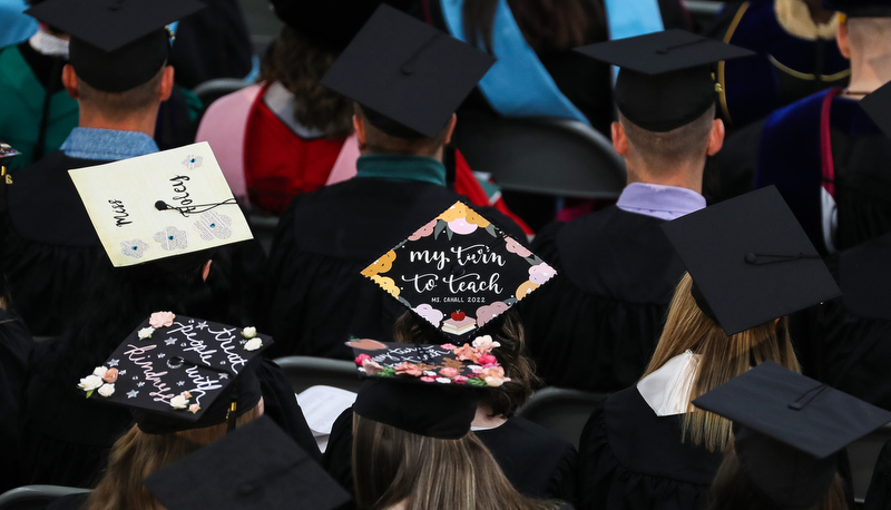 Decorated cap at graduation