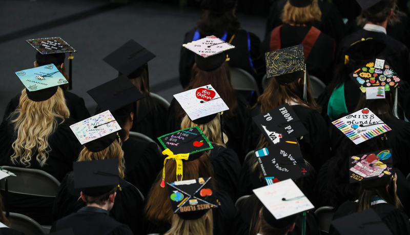 Decorated cap at graduation