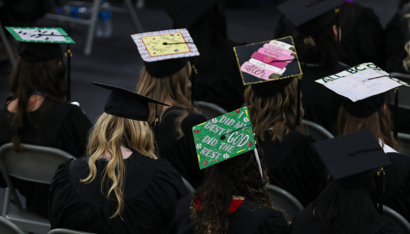 Decorated cap at graduation