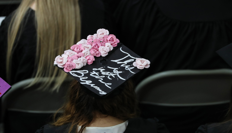 Decorated cap at graduation