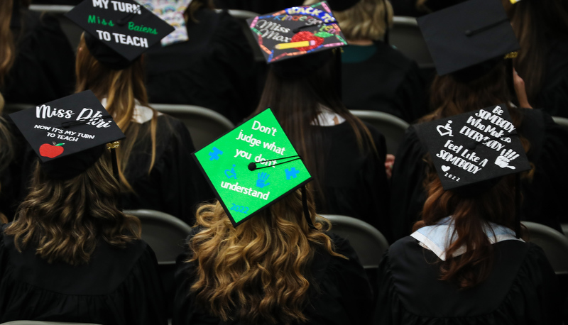 Decorated cap at graduation