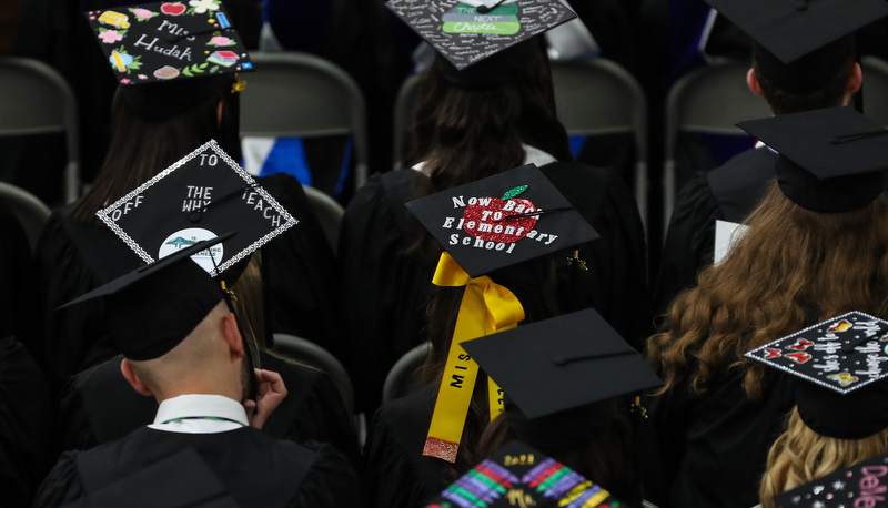 Decorated cap at graduation
