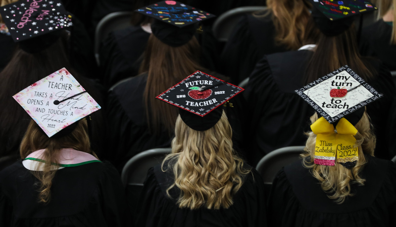 Decorated cap at graduation