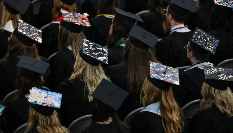 Decorated cap at graduation