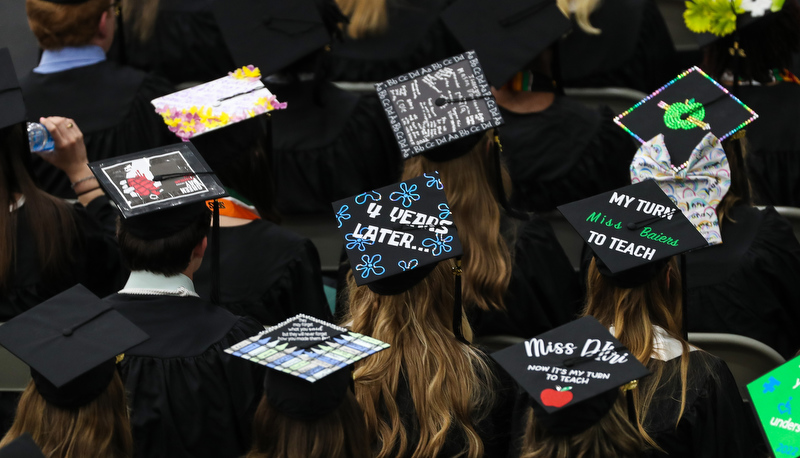 Decorated cap at graduation