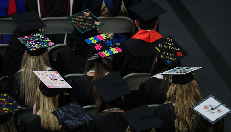 Decorated cap at graduation