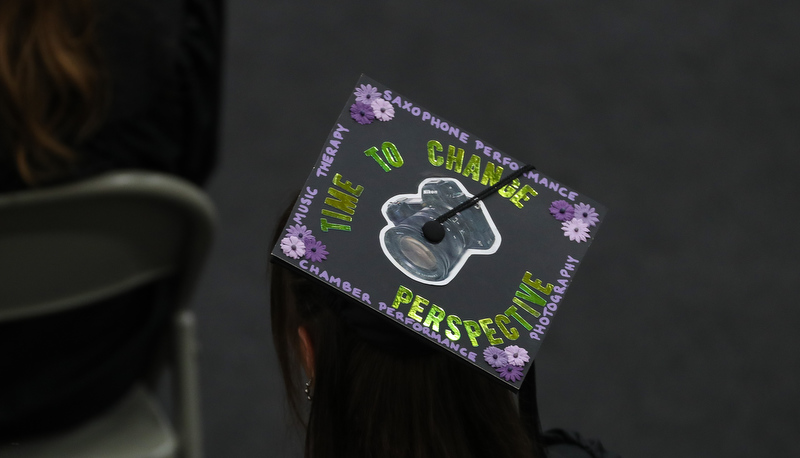 Decorated cap at graduation