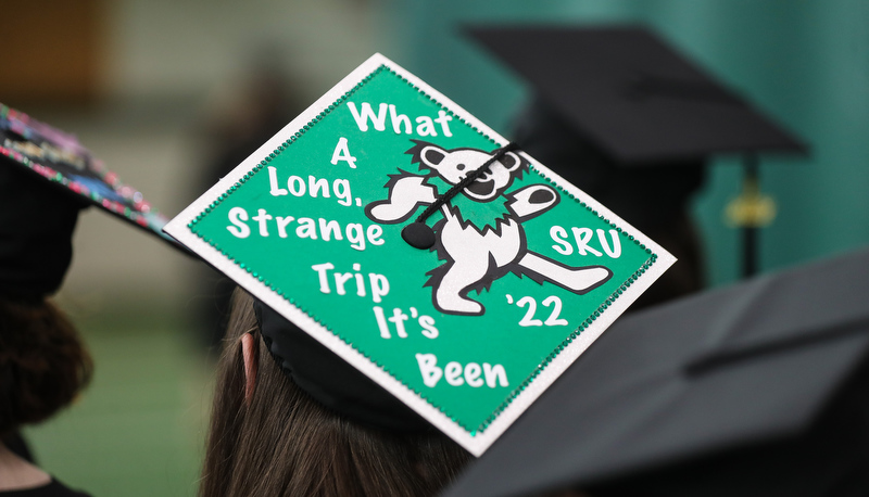 Decorated cap at graduation