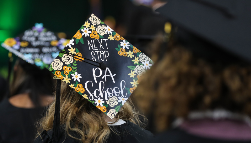 Decorated cap at graduation