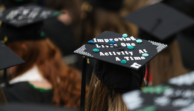 Decorated cap at graduation