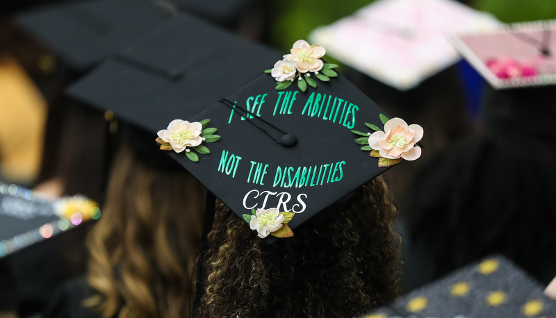 Decorated cap at graduation