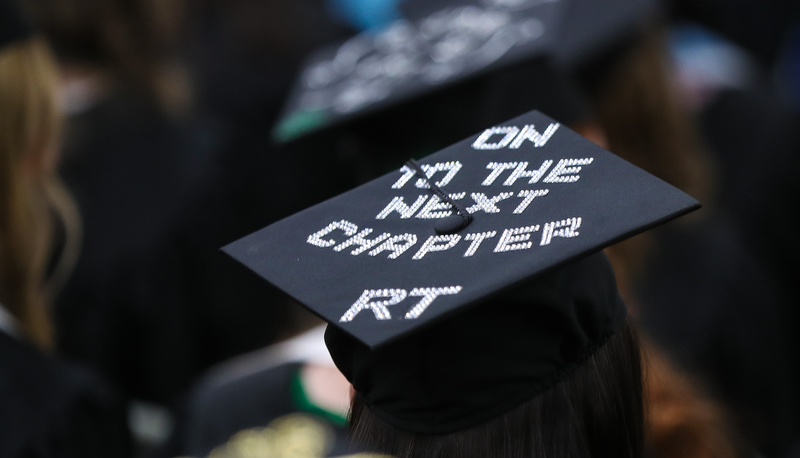 Decorated cap at graduation