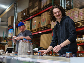 Colby on the production line