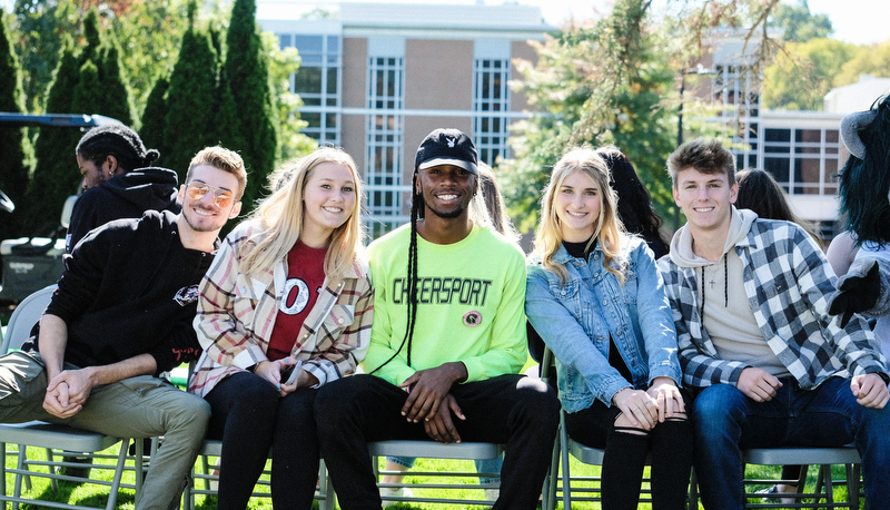 Students in the quad