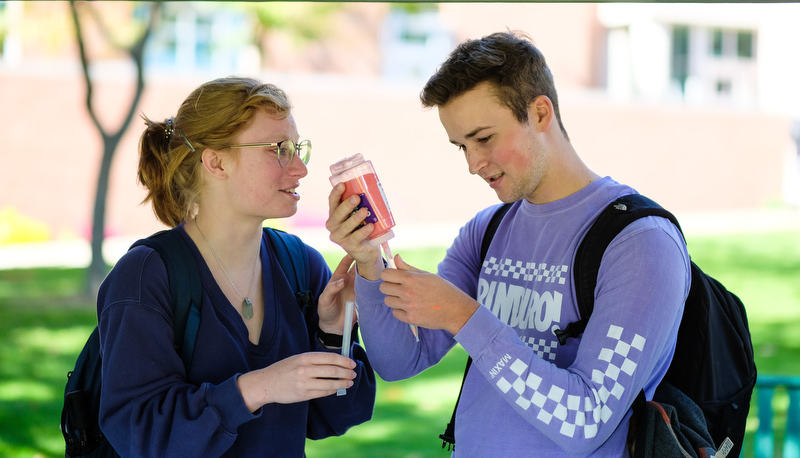 Students in the quad