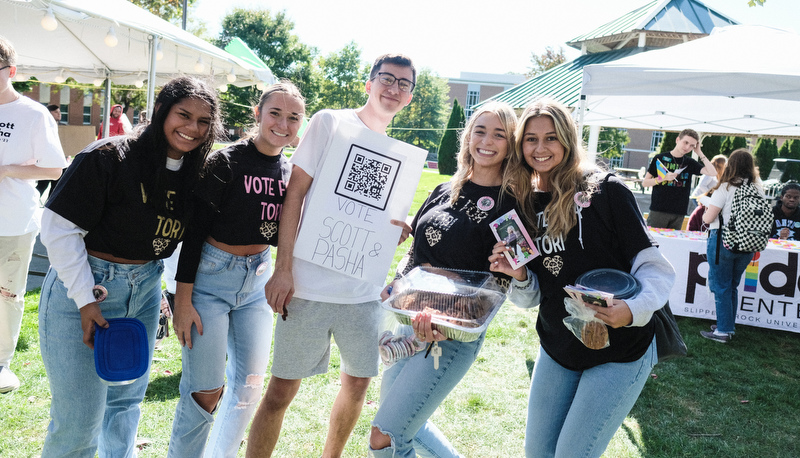 Students in the quad