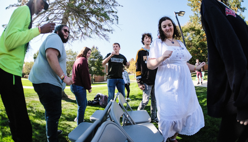 Students in the quad