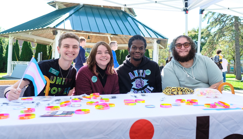 Students in the quad