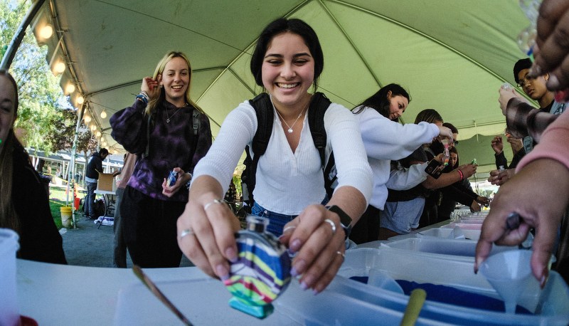 Students in the quad