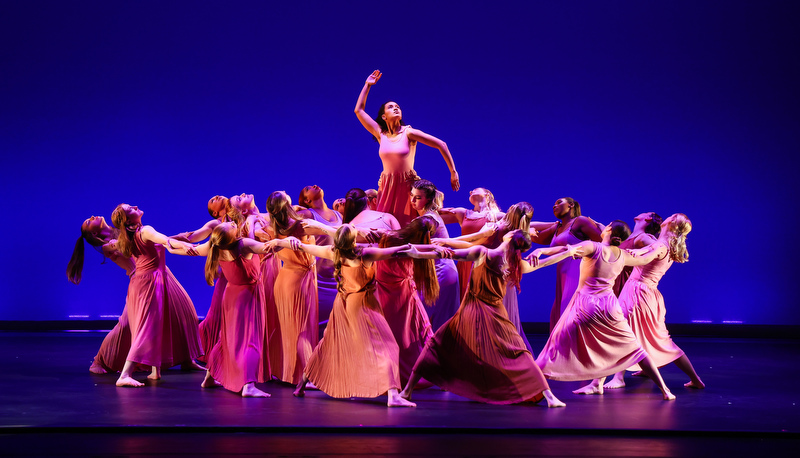 Dance students performing in the concert