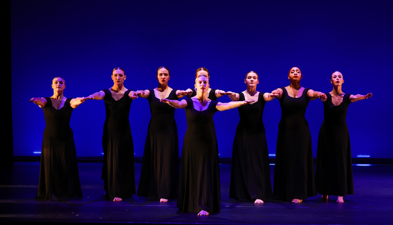 Dance students performing in the concert