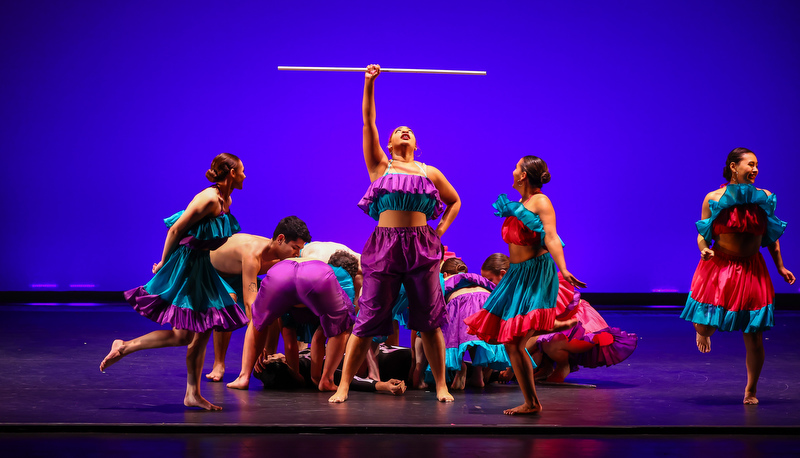 Dance students performing in the concert