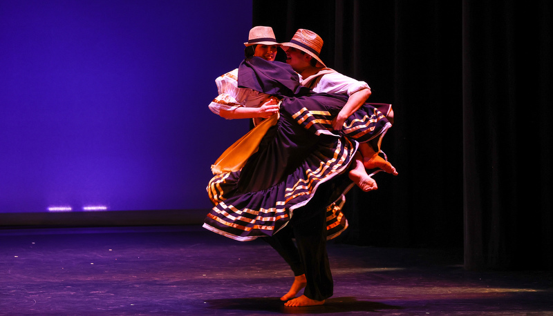 Dance students performing in the concert