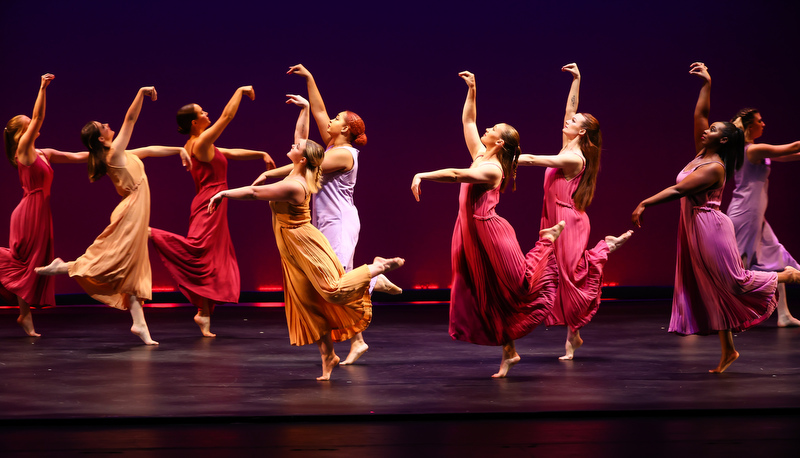Dance students performing in the concert