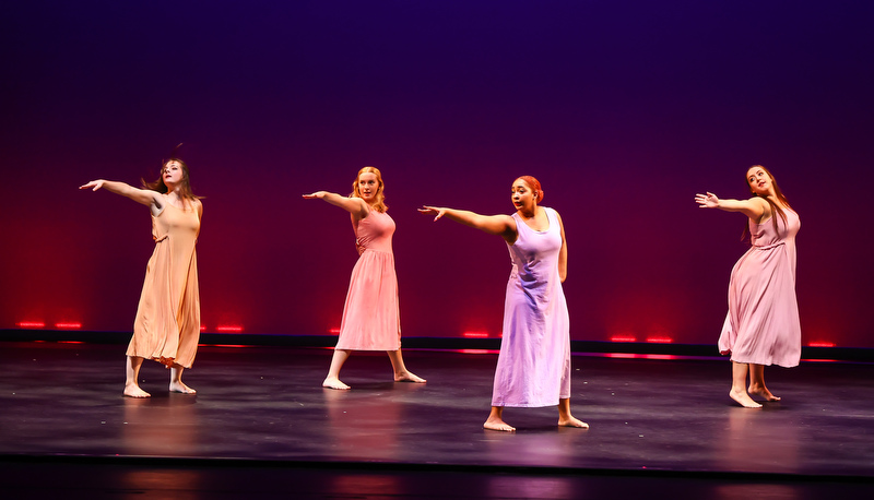 Dance students performing in the concert