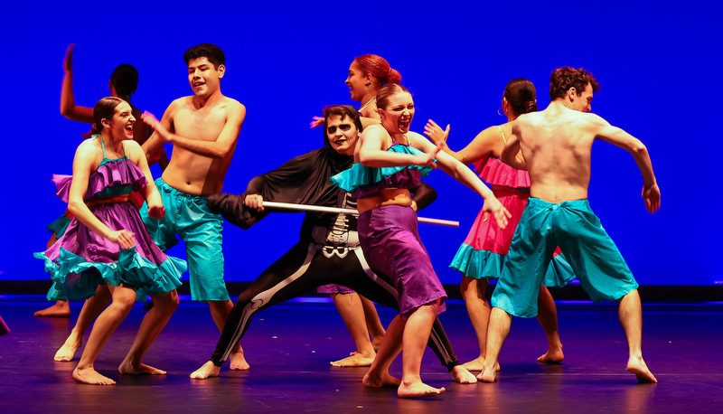 Dance students performing in the concert