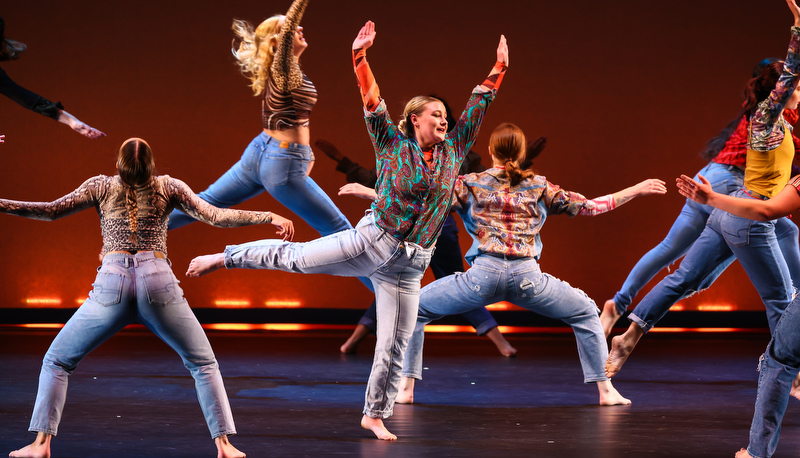 Dance students performing in the concert