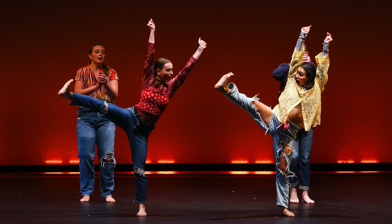 Dance students performing in the concert