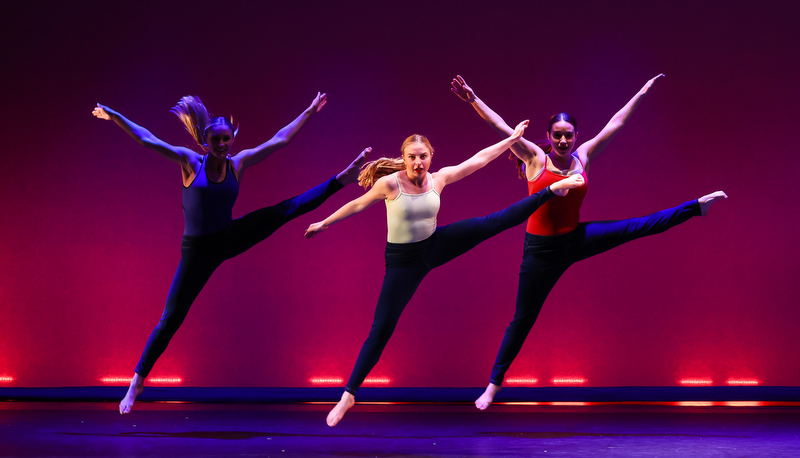 Dance students performing in the concert