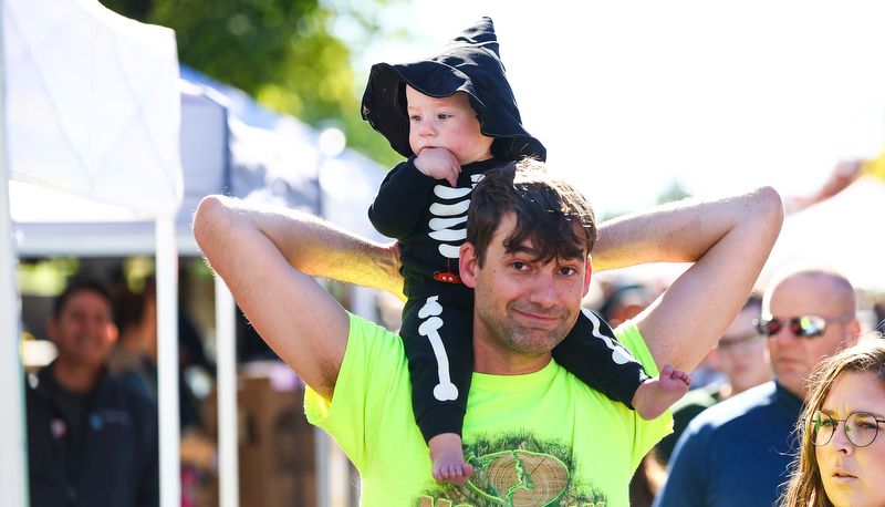 Visitors enjoying Villagefest