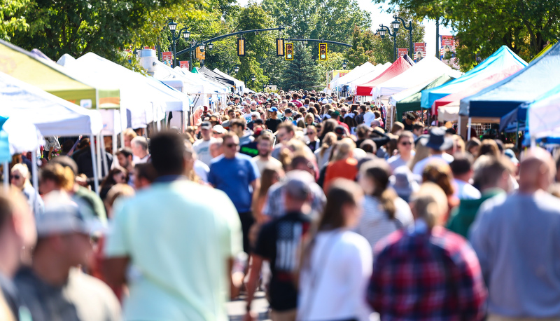 Visitors enjoying Villagefest