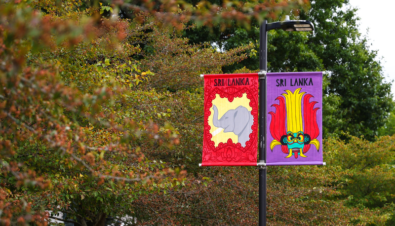 Banners on campus