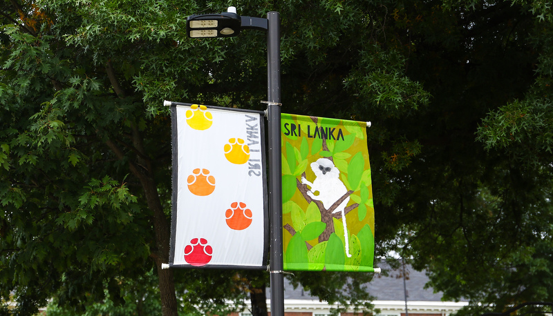 Banners on campus