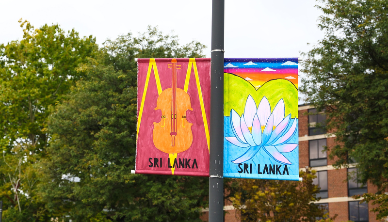 Banners on campus