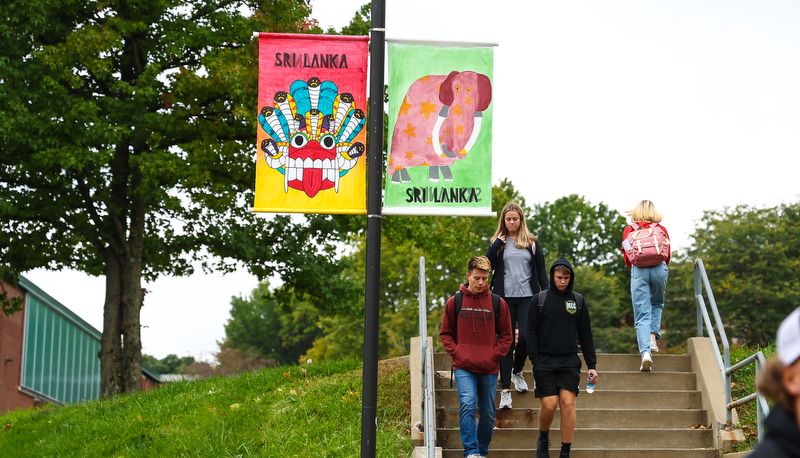 Banners on campus