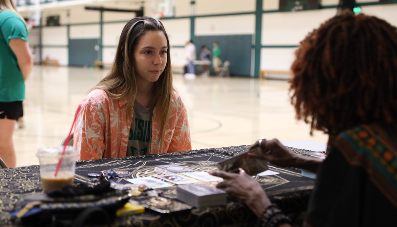 Students playing games to raise money