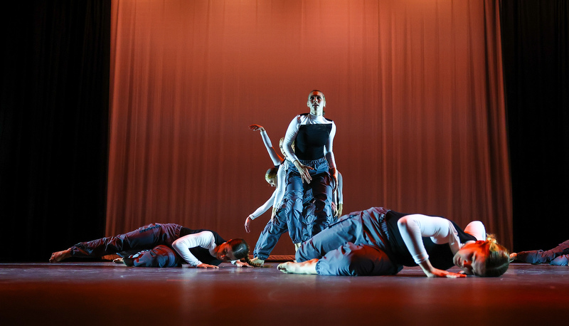 Students performing dance