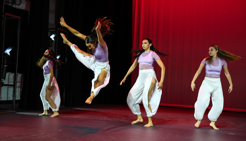 Students performing dance