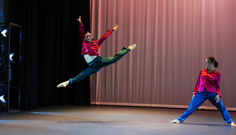 Students performing dance