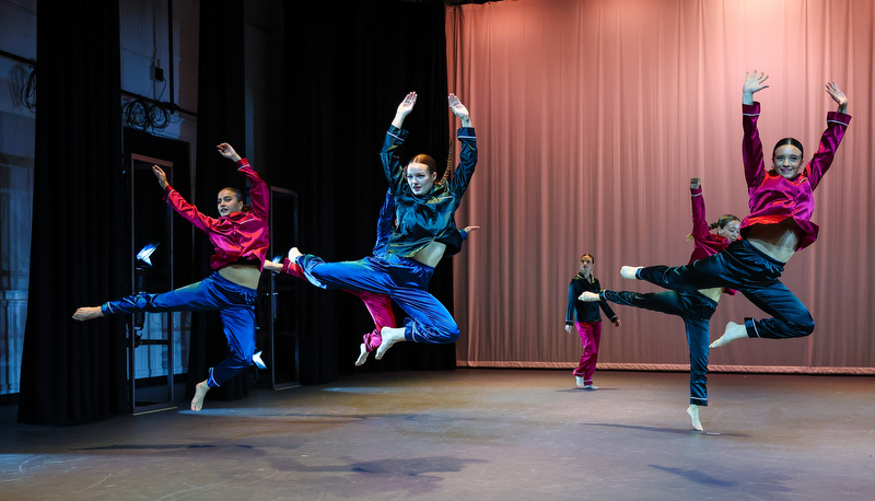 Students performing dance