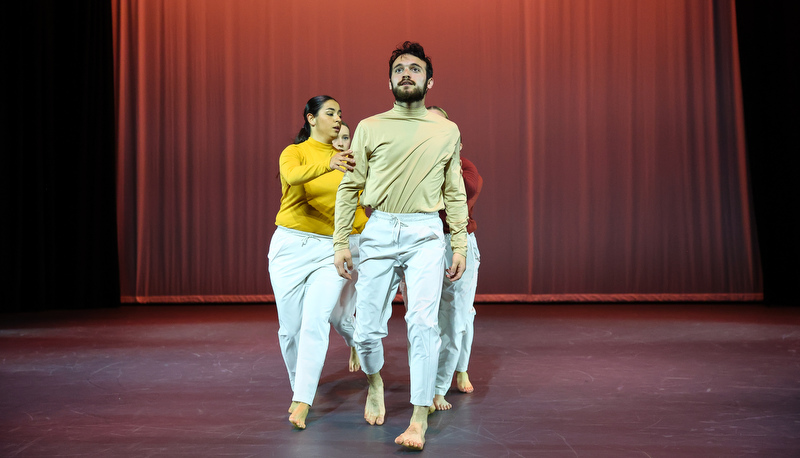 Students performing dance